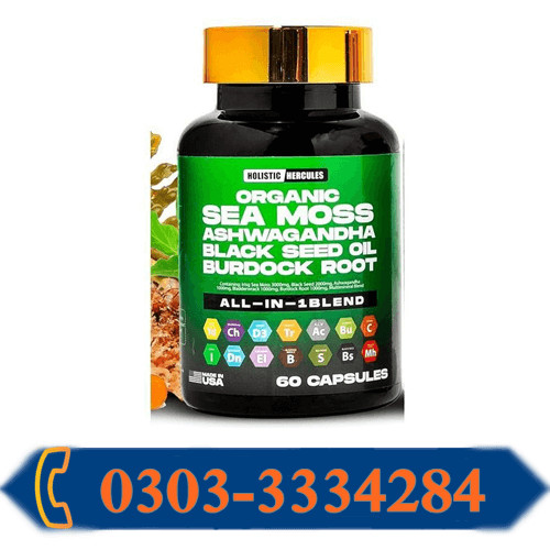Holistic Hercules Sea Moss Ashwagandha Oil Capsule in Pakistan